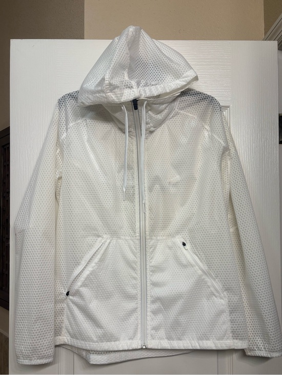 adidas Jackets & Blazers - adidas White Mesh Hooded Bomber Jacket